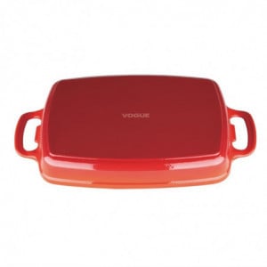 Rectangular Red Cast Iron Dish - 2.8L - Vogue