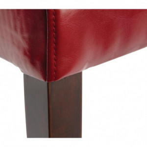 Chairs in faux leather - Red - Bolero - Fourniresto