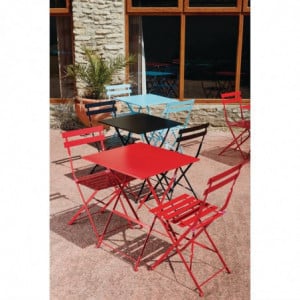 Sedie da terrazza in acciaio - rosse - set da 2 - Bolero - Fourniresto