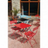 Square steel terrace table - turquoise blue - 600mm - Bolero - Fourniresto