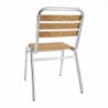 Ash and aluminum bistro chairs - Set of 4 - Bolero - Fourniresto