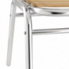 Sedie bistrot in frassino e alluminio - Set di 4 - Bolero - Fourniresto
