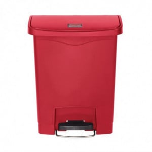 Cestino con pedale frontale Slim Jim rosso - 30L - Rubbermaid