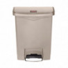 Cestino con pedale frontale Slim Jim beige - 30L - Rubbermaid