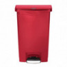 Poubelle À Pédale Frontale Slim Jim Rouge- 50L - Rubbermaid