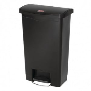 Poubelle À Pédale Frontale Slim Jim Noire- 50L - Rubbermaid