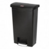 Cestino con pedale frontale Slim Jim nero - 50L - Rubbermaid