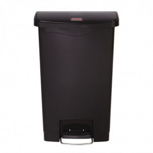 Cestino con pedale frontale Slim Jim nero - 50L - Rubbermaid