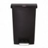 Cestino con pedale frontale Slim Jim nero - 50L - Rubbermaid