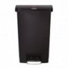 Front pedal slim Jim black trash can - 50L - Rubbermaid