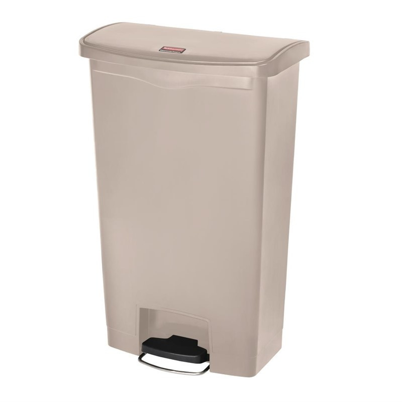 Cestino con pedale frontale Slim Jim beige - 68L - Rubbermaid