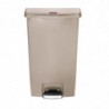 Cestino con pedale frontale Slim Jim beige - 68L - Rubbermaid