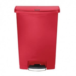 Cestino con pedale frontale Slim Jim rosso - 90L - Rubbermaid