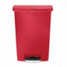 Cestino con pedale frontale Slim Jim rosso - 90L - Rubbermaid