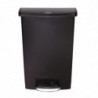 Cestino con pedale frontale Slim Jim nero - 90L - Rubbermaid