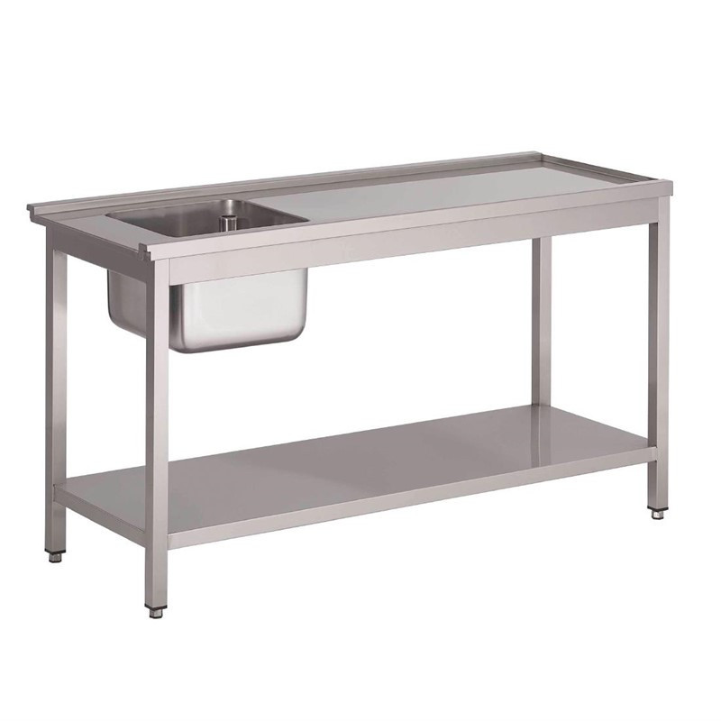 Left Pre-wash Table for Hood Dishwasher GL896 - L 1200mm - Gastro M