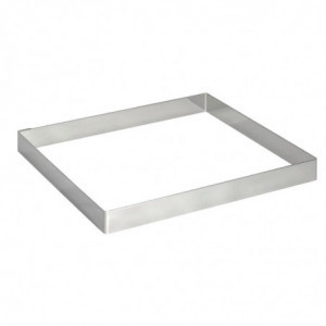 Square Stainless Steel Tart Ring - W 200 x D 200mm - De Buyer