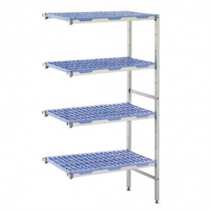 Modular Shelving in Corner 4 Levels - W 1251 x D 400mm - Tournus