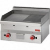 Plancha Gas Piastra Mezza Liscia Mezza Rigata - L 600 x P 600mm - Gastro M