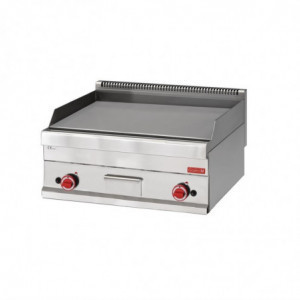 Gas griddle 650 with smooth chrome plate - Gastro M - Fourniresto
