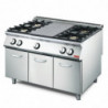Gas Hotplate 700 With 4 Burners On Open Cupboard - Gastro M
