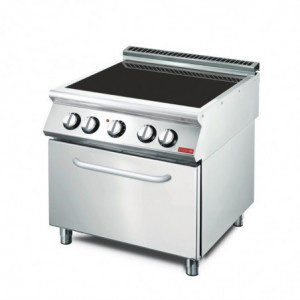 Piastra in vetroceramica 4 zone su forno elettrico - GN 2/1 - Gastro M - Fourniresto