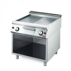Piastra a Gas 700 con Piastra 2/3 Liscia 1/3 Rigata - Gastro M