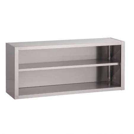 Armadio Aperto a Parete in Acciaio Inox-L 1200 x P 400mm - Gastro M