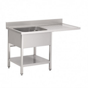 Plonge Inox Avec Passage Lave-Vaisselle L 1200 X P 700 mm - Gastro M