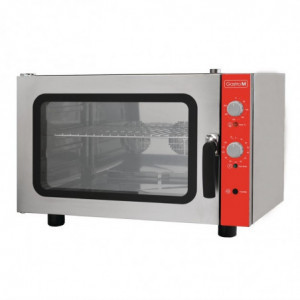 Forno elettrico a convezione a 4 livelli con umidificatore e porta laterale - 400V - Gastro M