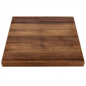 Plateau De Table Carré Effet Bois Chêne Rustique - L 600mm - Bolero