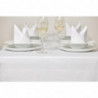 White tablecloth with satin band 1600 x 1600mm - Mitre Luxury - Fourniresto