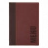 Contemporary A4 Dark Red Menu Cover - Securit - Fourniresto