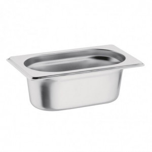 Stainless steel Gastronorm pan GN 1/9 100mm - Vogue - Fourniresto