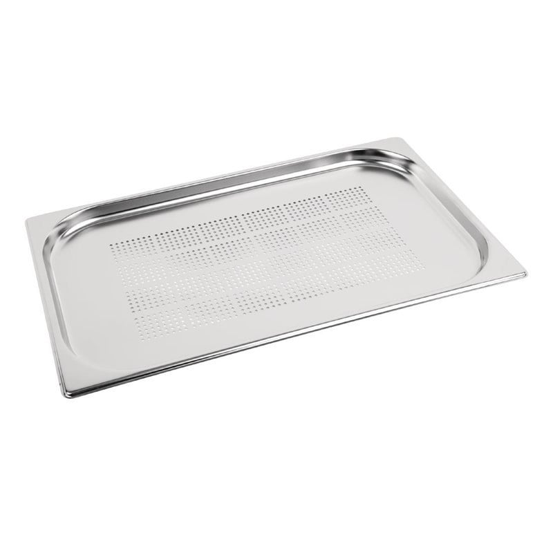 Bac Gastronorm in acciaio inox forato GN 1/1 150mm - Vogue - Fourniresto