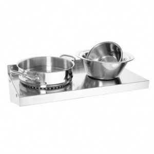 Etagère Murale en Inox- L 600 x P 300mm- Vogue