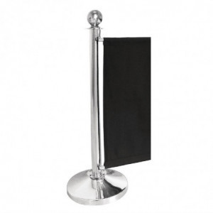 Stainless steel chrome round head reception post - Bolero - Fourniresto