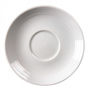 Piattino per tazza da tè impilabile Linear 20cl - Confezione da 12 - Olympia - Fourniresto