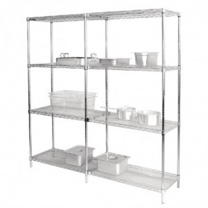 Set of 2 Metal Shelves - W 1525 x D 457mm - Vogue