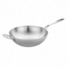 Triple Layer Flat Bottom Wok - Vogue - Fourniresto