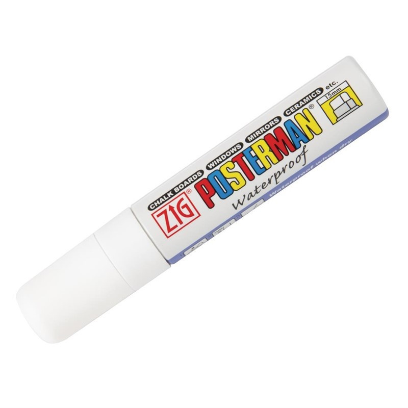 White chalk marker - wide square tip - Securit - Fourniresto