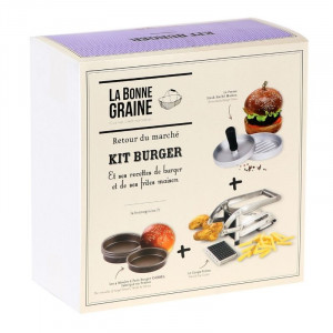 Kit Burger con Pressa per Hamburger, Stampi per Panini Burger e Taglia-Patatine - TELLIER