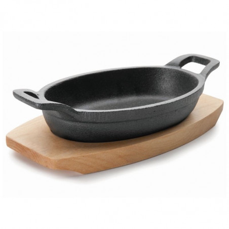 Pentola Ovale in Ghisa con Base in Legno - 300 ml - Lacor