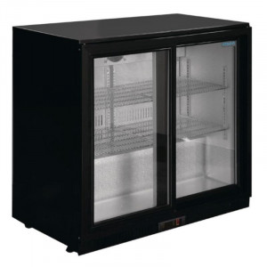 Retrobar Nero 2 Porte Scorrevoli 180 Bottiglie - 208 L - POLAR