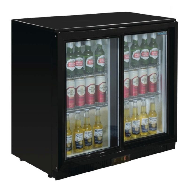 Retrobar Nero 2 Porte Scorrevoli 180 Bottiglie - 208 L - POLAR Retrobar Nero 2 Porte Scorrevoli 180 Bottiglie - 208 L - POLAR
