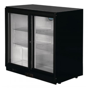 Retrobar Nero 2 Porte Scorrevoli 180 Bottiglie - 208 L - POLAR