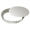 Fluted Round Tart Pan with Removable Bottom - Tinplate - Ø 280 mm - TELLIER