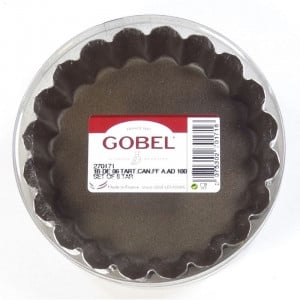 Stampo per Tartellette Rotondo Scanellato - Ø 100 mm - Confezione da 6 - TELLIER
