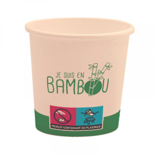 Gobelet Bio "Je Suis en Bambou" - 10 cl - Lot de 50