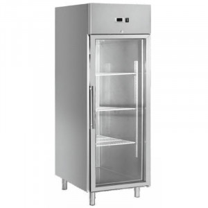 Positive Glass Door Refrigerated Cabinet 650 L Ventilated Cooling